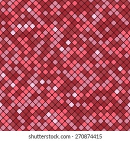 Abstract mosaic red background. Vector illustration