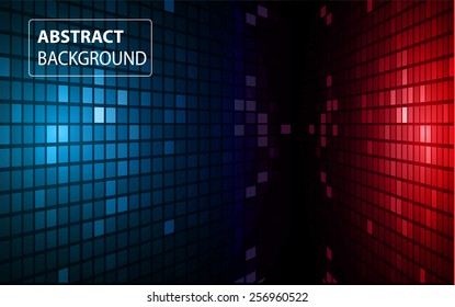 abstract mosaic red blue background with gloss. table. Technology background set for computer graphic website internet and business. text box. Brochure. card.