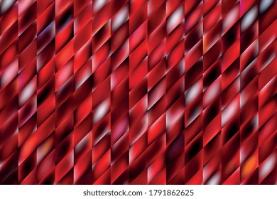 Abstract mosaic of red mesh rectangle elements. Natural gradient background template. Modern blurred multicolor wallpaper. Vector illustration eps10