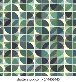 Abstract mosaic retro seamless pattern, trendy and stylish tiles vector background. 