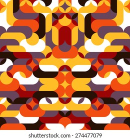 Abstract mosaic retro seamless pattern