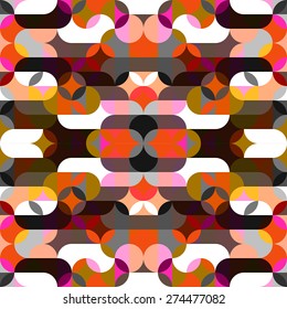 Abstract mosaic retro seamless pattern