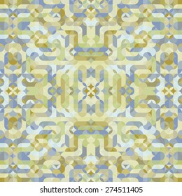 Abstract mosaic retro seamless pattern