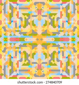 Abstract mosaic retro seamless pattern