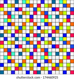 Abstract mosaic seamless pattern. 