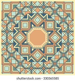Abstract Mosaic Seamless pattern, modern wallpaper