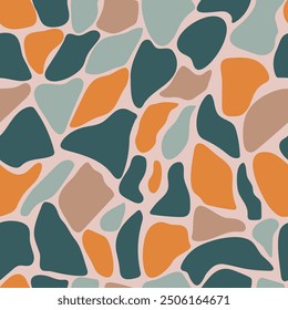 Abstract mosaic seamless pattern. Сamouflage vector print. Modern design for textile, fabric, wallpaper, wrapping paper, linens