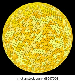 Abstract mosaic sphere. Vector illustration.