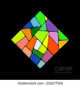 Abstract mosaic squared