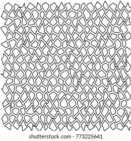 Abstract mosaic texture. Black and white. Vector illustration