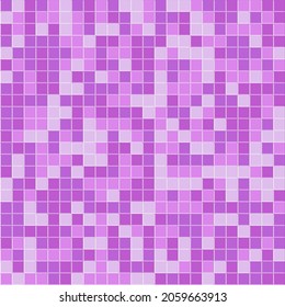 Abstract mosaic tile seamless pattern vector illustration. Pink pixel geometric texture design for walls in bathroom or kitchen, swimming pool, tiled glass or ceramic home decoration background