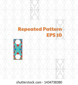 abstract mosaic tiles seamless pattern line and shape