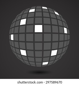 Abstract mosaic tiles vector sphere