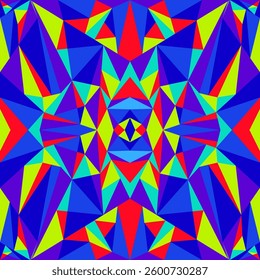 abstract mosaic triangle pattern pop up color, art walpaper seamless and prints stock illustration