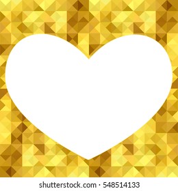 Abstract mosaic triangular background of triangle and rhombus. Bright Geometric vector design. Creative Card on Valentine day.