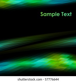 Abstract mosaic vector background with black copy space.