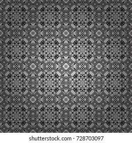 Abstract mosaic vector background. Geometric seamless pattern. Design elements. Sketch in black, white and gray colors.