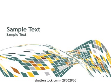 abstract mosaic vector composition with sample text background