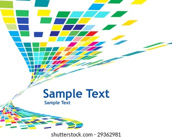 abstract mosaic vector composition with sample text background