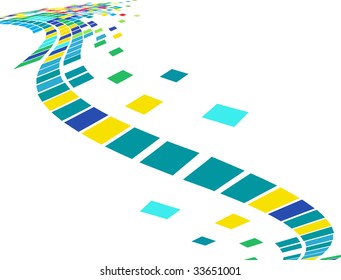 abstract mosaic vector composition with sample text background