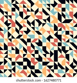 Abstract mosaic vector seamless background, tiling geometric pattern for wallpapers, wrapping paper or website backgrounds.