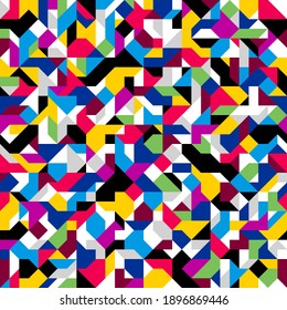 Abstract mosaic vector seamless background, tiling geometric pattern for wallpapers, wrapping paper or website backgrounds.
