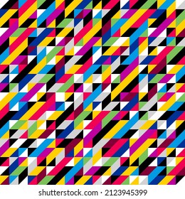 Abstrakter Mosaik-Vektorhintergrund, nahtloser Hintergrund, geneigt geometrisches Muster für Bildschirmhintergründe, Wickelpapiere oder Website-Hintergründe.