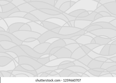 Abstract mosaic wallpaper of the surface. Wavy background. Pattern with lines and waves. Multicolored texture. Decorative style. Doodle for design. Black and white illustration