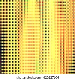 Abstract mosaic yellow checkered background. Mosaic tiles of yellow geometric pattern. Stylish check design template for cover, web, banner, card, label. Vector mosaic frame background.