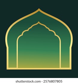 Abstract Mosque Arch Illustration for Islamic Celebrations