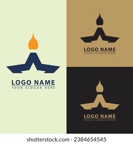 Abstract mosque minaret logo icon. Abstract vector flat religious logo graphic. good for industry, business and religion.