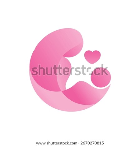 Abstract Mother and Child Logo