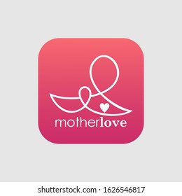 Abstract Mother Love Logo Design
