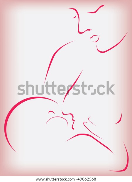 Download Abstract Mother Nursing Baby Vector Stock Vector (Royalty ...