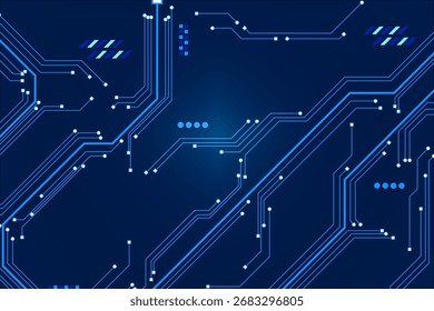 Padrão de circuito de placa-mãe abstrato com estilo moderno da tecnologia