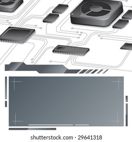 abstract motherboard circuit template