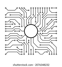 Resumen de la ilustración de la placa base. fondo vectorial de tecnología. 