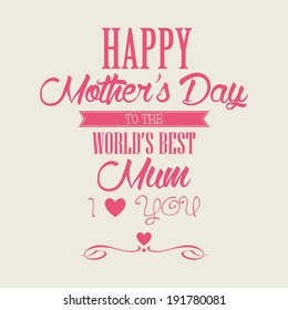 abstract mother's day background with special objects