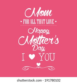 Happy Mothers Day Card Design On Stock Illustration 133914647 ...