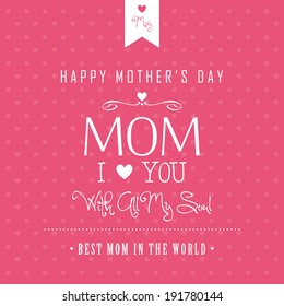 abstract mother's day background with special objects