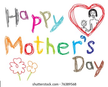 abstract mother's day background vector illustration