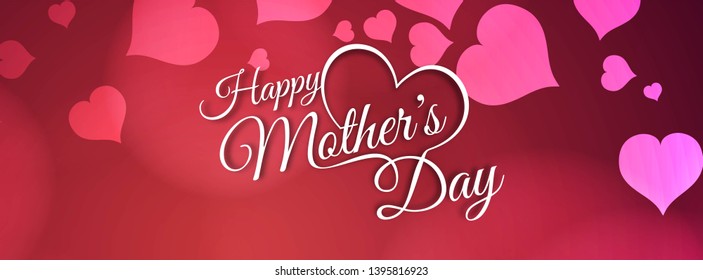 Abstract Mother's day modern banner vector