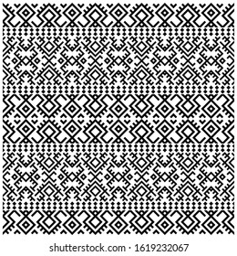 Abstract motif from aztec pattern design. Illustration of traditional pattern design vector