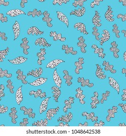 Abstract motif background. Seamless pattern. Ultrafashionable fabric pattern. Vector illustration.