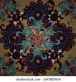 Abstract motif background. Ultrafashionable fabric pattern. Vector illustration.