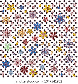 Abstract motif background. Vector illustration. Ultrafashionable fabric pattern.