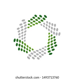 Abstract motif with circles dot LED logo design vector shape element vector