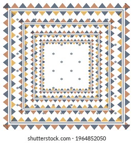 Diseño abstracto de motivos con forma de caja arreglado en un cuadrado de tres estilos étnicos de patrón.
también se puede utilizar para tejidos o papel pintado, pañuelo, hijab, decoración doméstica u otros vectores inspiradores