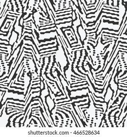 Abstract motif irregular textured background. Seamless pattern.