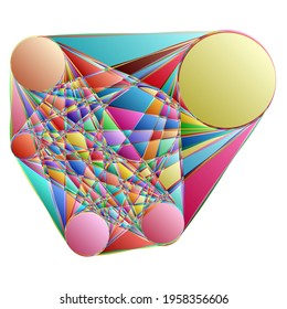 Abstract motif, mandala shape design element